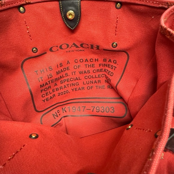 Coach ~ Lunar New Year Randy Rat Red Tote Bag - Picture 6 of 9